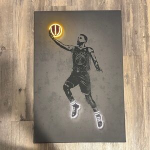 Basketball Player Canvas Art in Gray and Black